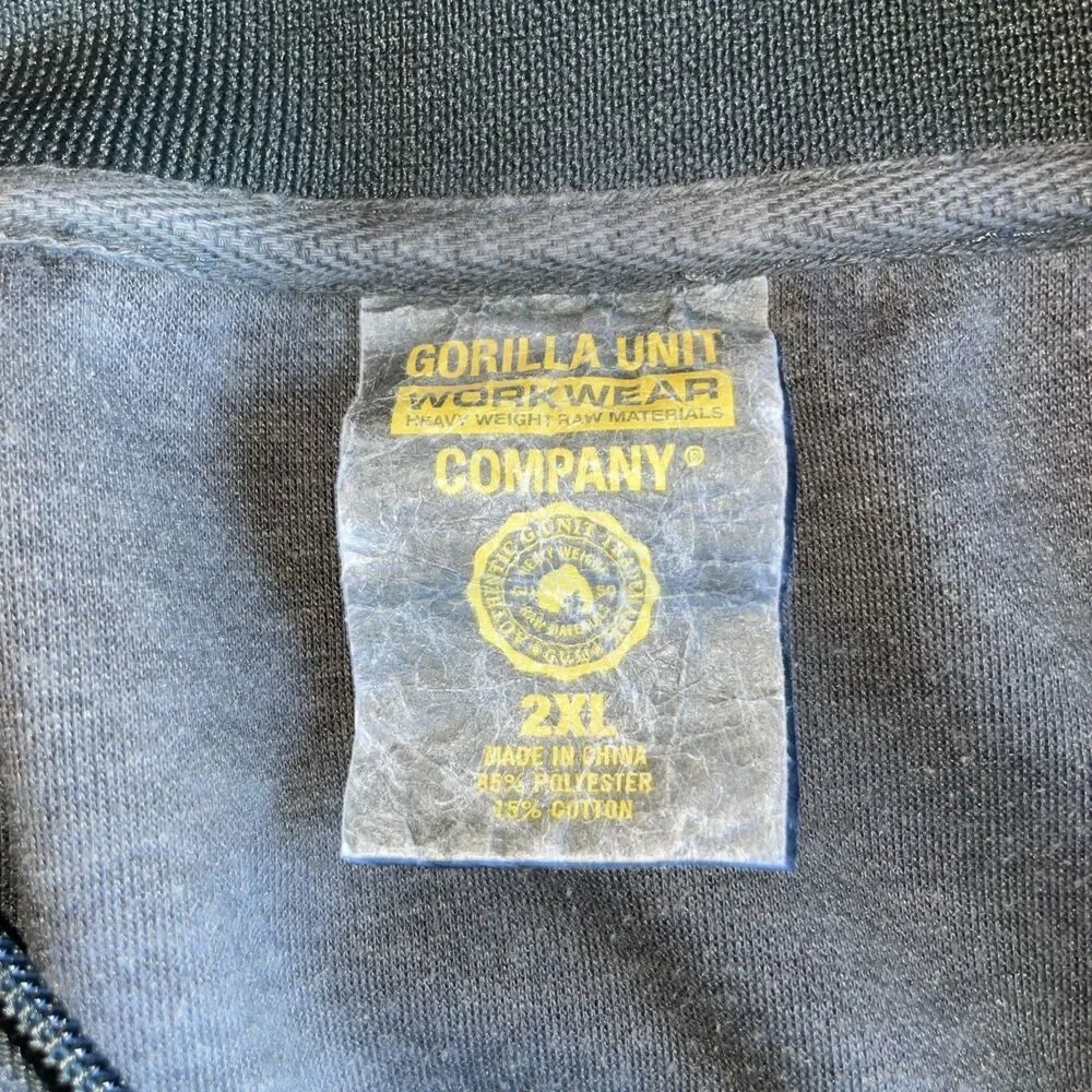 Vintage Gorilla Unit Special Ops G Unit Mens 2XL XXL Green Jacket Full Zip Y2K